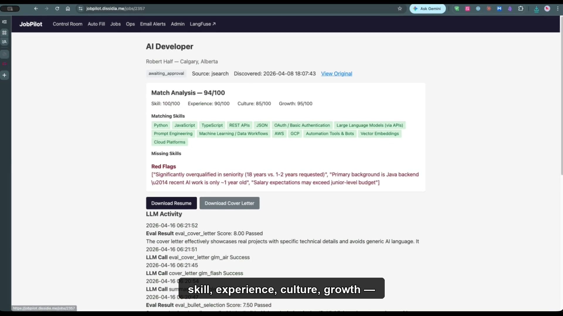 JobPilot AI — Agentic Job Automation demo preview